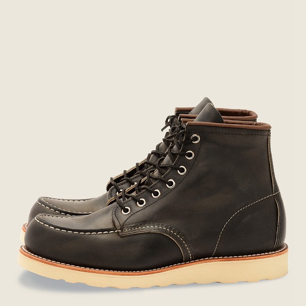 Bottes Red Wing Heritage - Classic Moc - 6-Inch Rough & Tough Cuir - Grise Foncé - Homme 032QVDRHC